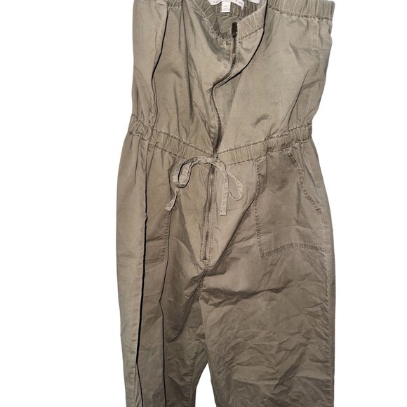 Celebrity Pink Womens Olive Green Jumpsuit XXL Adjustable Straps Zipper Front Dr - Picture 2 of 15